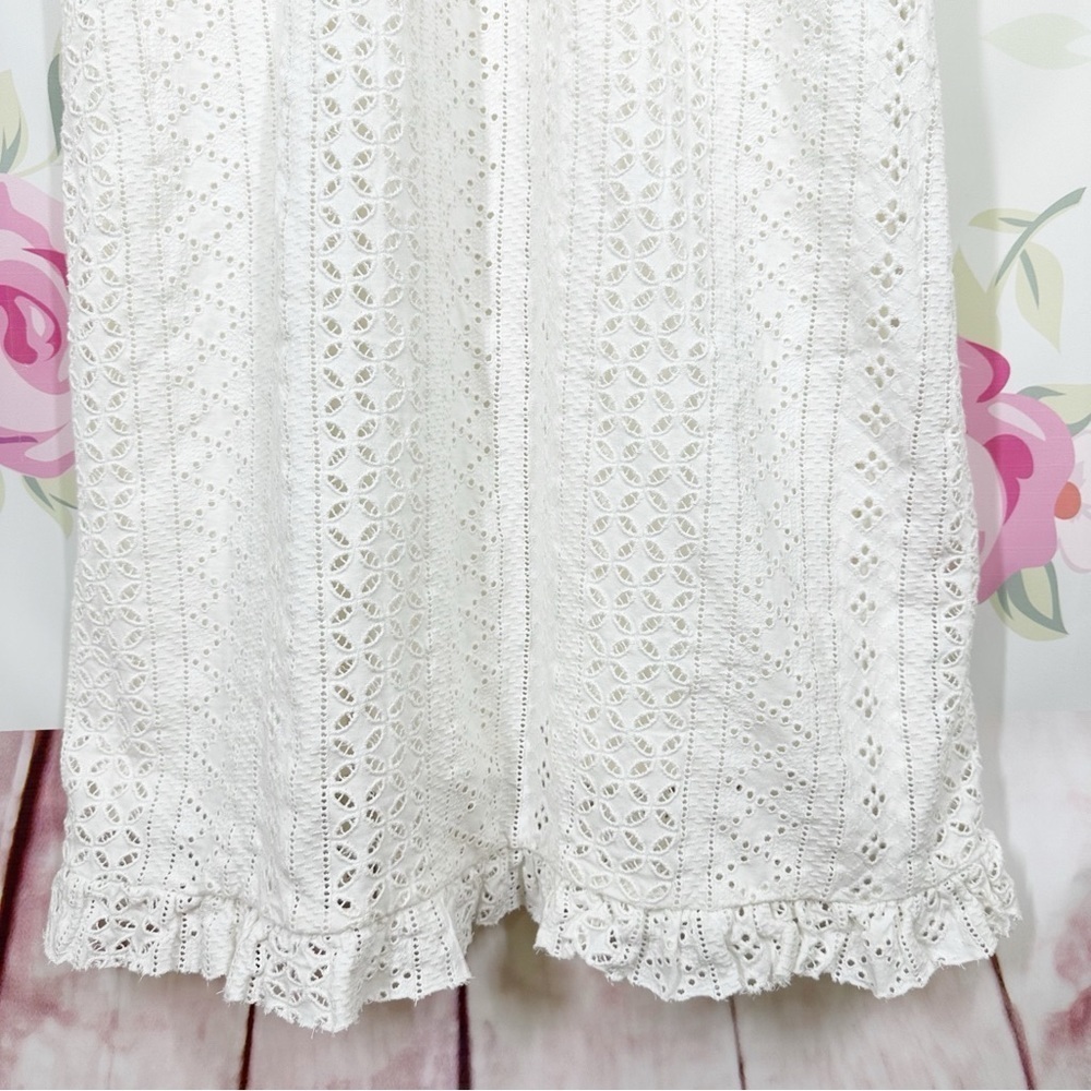 NEW Free People Running Through My Mind Midi Ivory Floral Eyelet Dress L - Picture 10 of 15